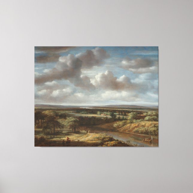 River Landscape, Philips Koninck, 1676 Canvas Prin (Front)