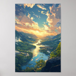 river landscape poster