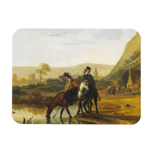 River landscape with riders Aelbert Cuyp Magnet