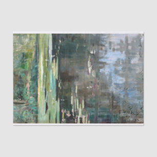 River Landscape with Waterlilies by Julia Beck Tissue Paper