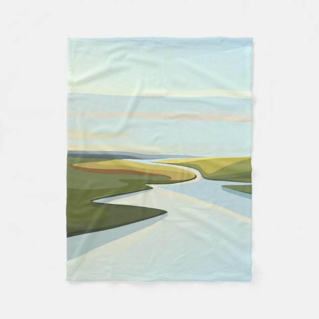 River landscapes fleece blanket (Front)