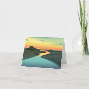 River landscapes thank you card