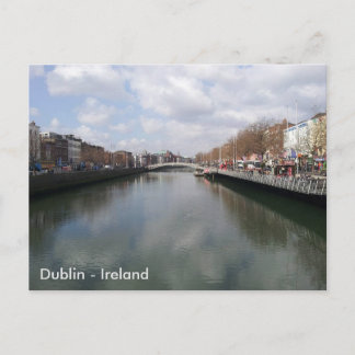 River Liffey, Dublin City, Ireland. Postcard