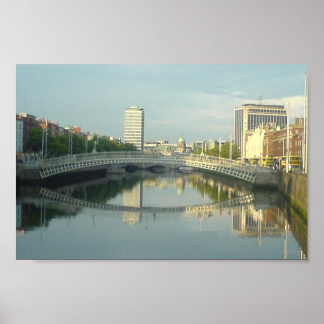 River Liffey In Dublin City Centre Poster (Front)