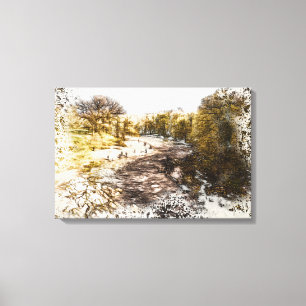 River Lune from Devil's Bridge, Kirkby Lonsdale Canvas Print