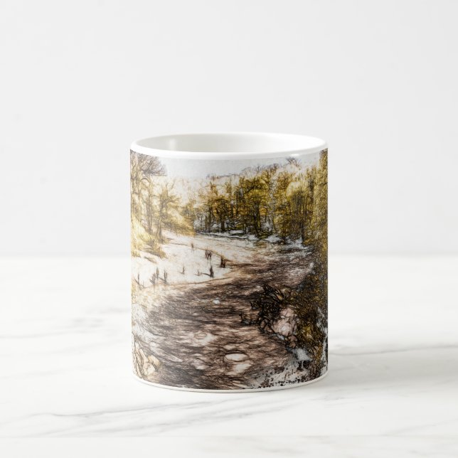 River Lune from Devil's Bridge, Kirkby Lonsdale Coffee Mug (Center)