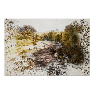 River Lune from Devil's Bridge, Kirkby Lonsdale Poster