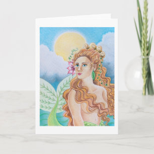 River Mermaid greeting card