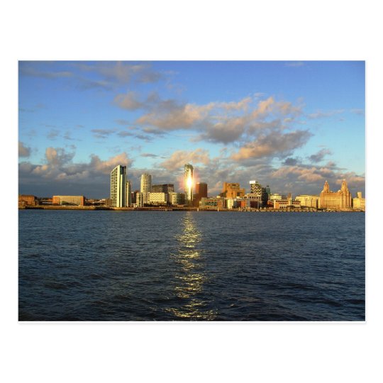 River Mersey & Liverpool Waterfront Postcard