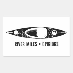 River Miles > Opinions Kayak Rectangular Sticker