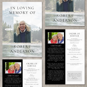 River Mountain In Loving Memory Funeral Program Programme