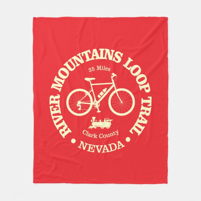 River Mountains Loop Trail (cycling) Fleece Blanket (Front)