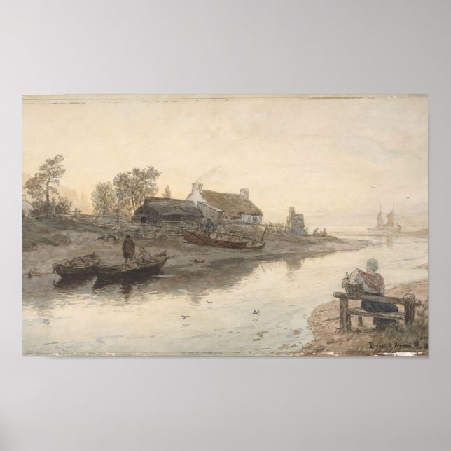 River Mouth at Brodick, Arran, Scotland (1877)  Poster (Front)