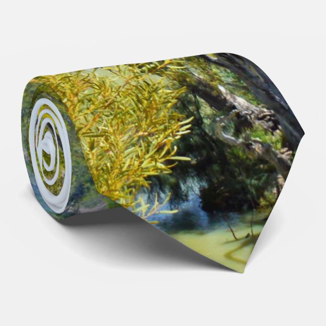 River Murray Australia High Views, Neck Tie (Rolled)