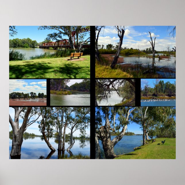 River Murray Australia Photo Collage, Poster (Front)