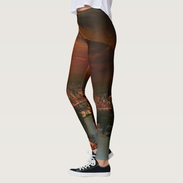 River Murray Australia Sunset, Leggings (Left)