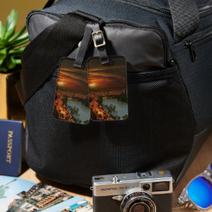 River Murray Australia Sunset, Luggage Tag