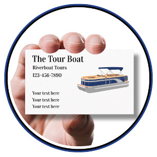 River Nature Tourism Boat Theme Business Card