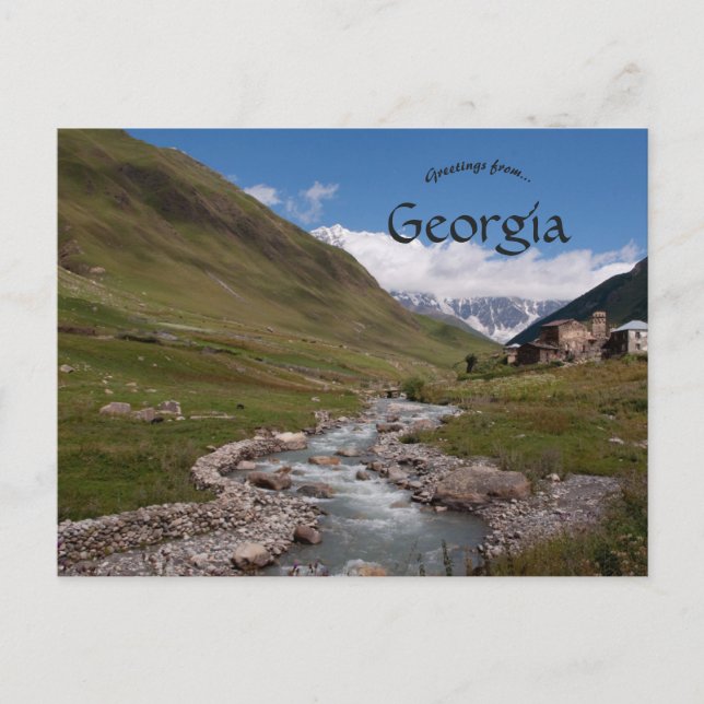 River Near Ushguli Georgia Postcard (Front)