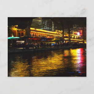 River Night Life Postcard