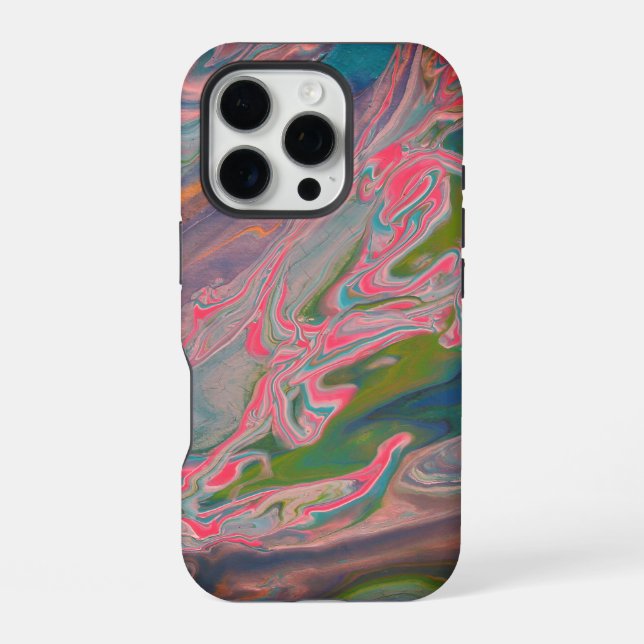River of Colours Flow Paint Art iPhone Case (Back)