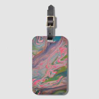 River of Colours Flow Paint Art Luggage Tag