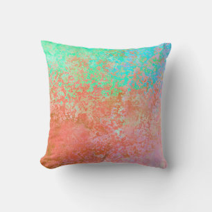 River of Fire Orange Alcohol Ink Abstract Cushion