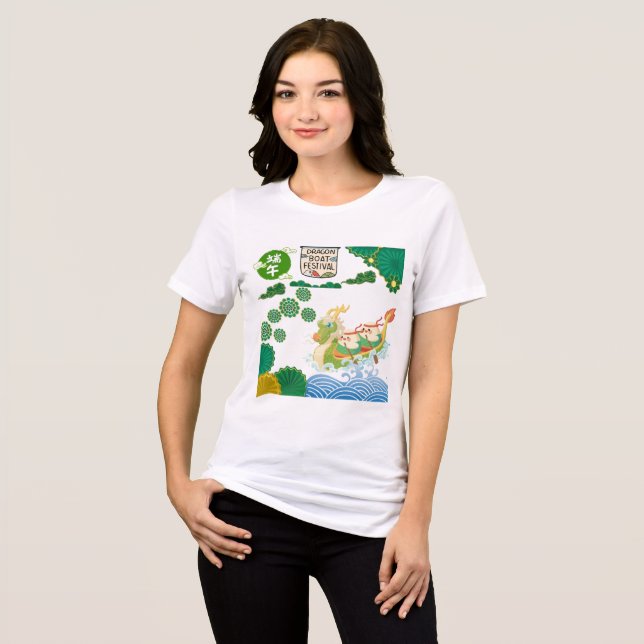 River of Rising Dragons white Tri-Blend Shirt (Front Full)