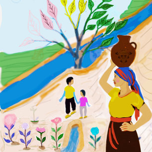 River of Roots: Life in Bloom Canvas Print