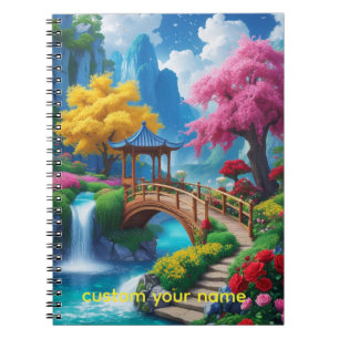 “River of Thoughts – Turquoise Fantasy Landscape Notebook
