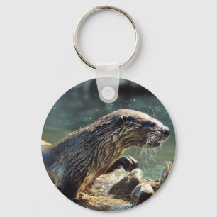River Otter Animal-lover's Wildlife Photo Key Ring