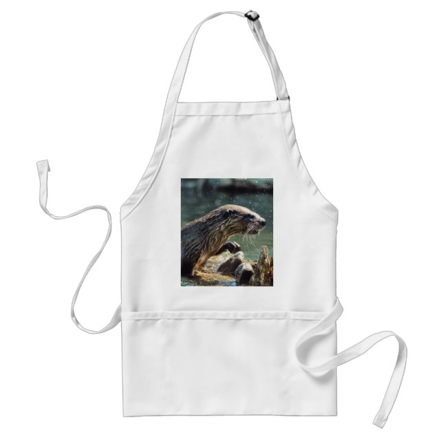 River Otter Animal-lover's Wildlife Photo Standard Apron (Front)
