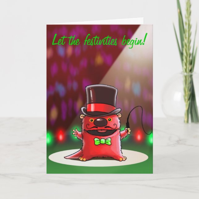 River Otter Christmas Card (Front)