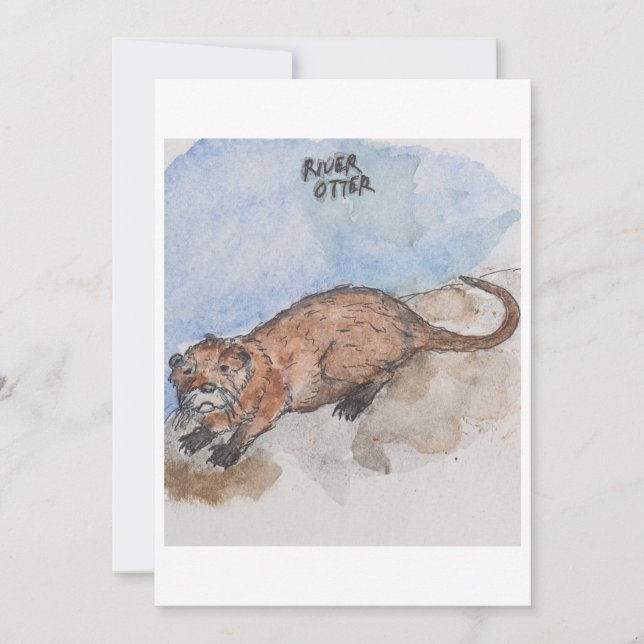 River Otter Greeting Card (Front)