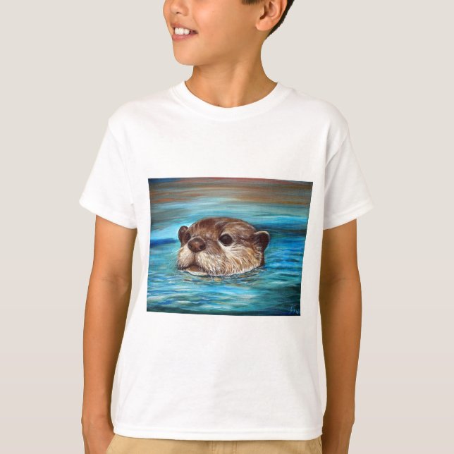 River Otter Painting T-Shirt (Front)
