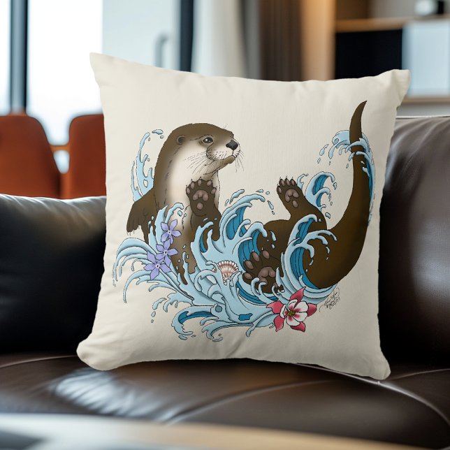 River Otter Water Cute Cushion (Creator Uploaded)