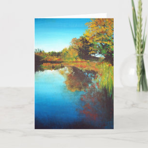 River Painting Art Blank Thank You Card
