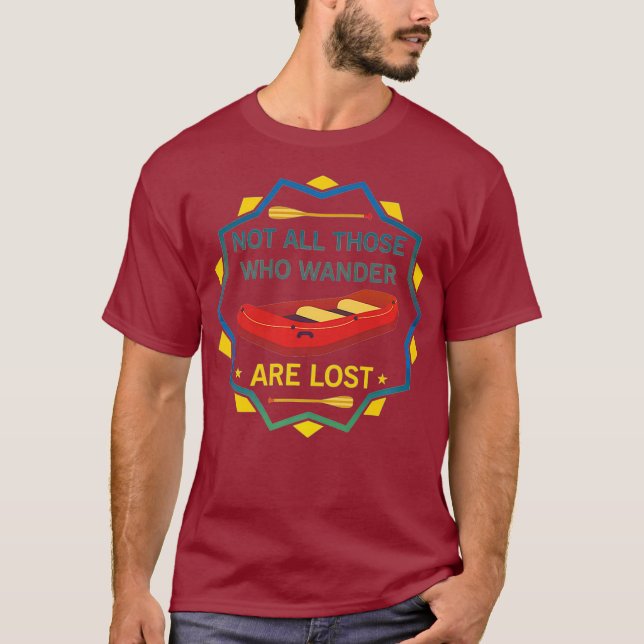 River Rafting Guide Floating Trip Canoeing Raft T-Shirt (Front)