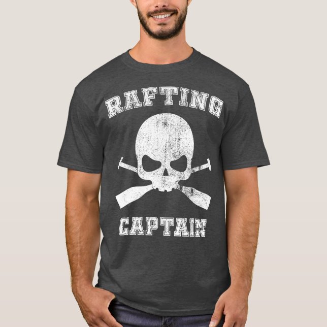 River Rafting Paddle Team Captain Whitewater T-Shirt (Front)