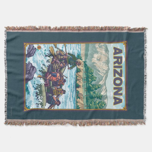 River RaftingArizona Throw Blanket (Front)