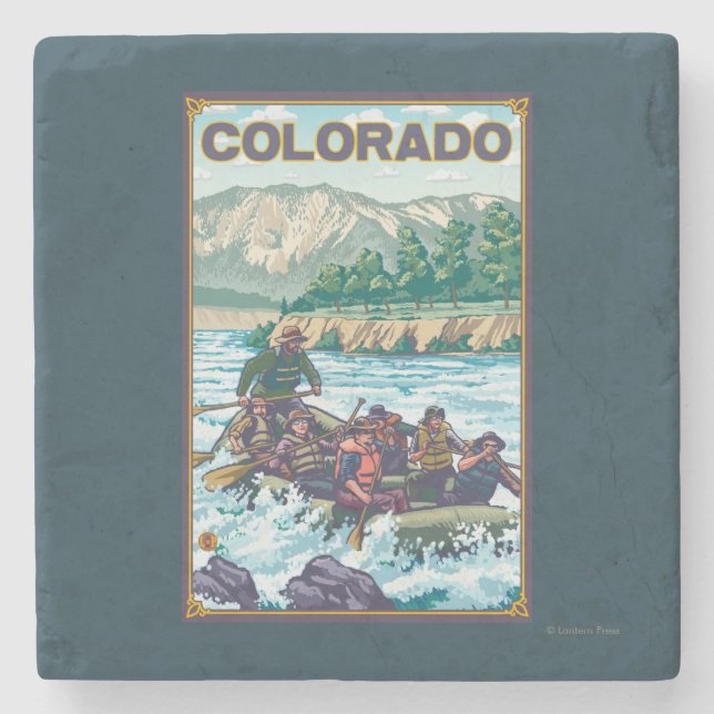 River RaftingColorado Stone Coaster (Front)