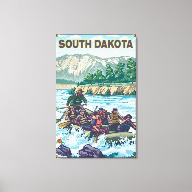 River RaftingSouth Dakota Canvas Print (Front)