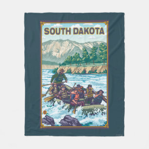River RaftingSouth Dakota Fleece Blanket