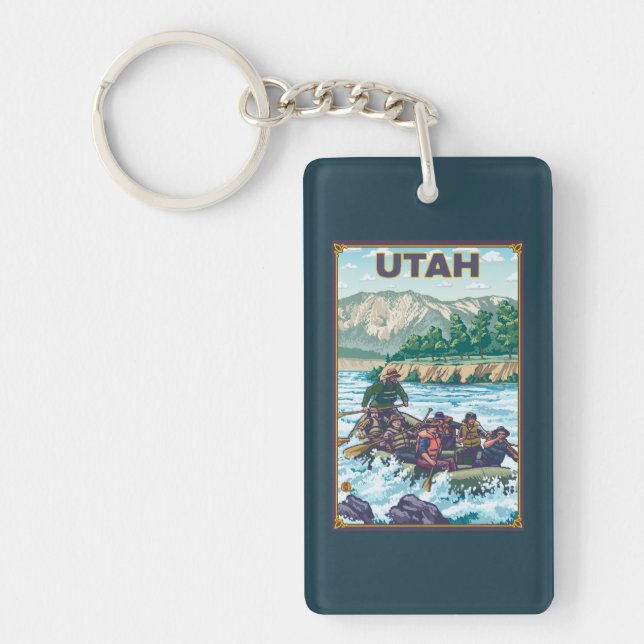 River RaftingUtah Key Ring (Front)