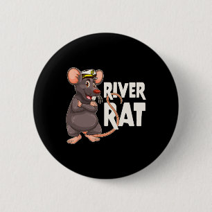 River Rat - Boaters Community Boat Family Pride  6 Cm Round Badge