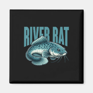 River Rat Catfish Fishing Fish Fisherman  Magnet