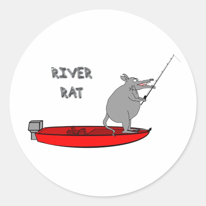 river rat classic round sticker Zazzle.co.uk