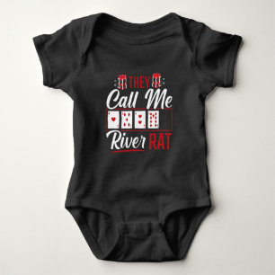 River Rat Funny Poker Player Texas Holdem Lucker Baby Bodysuit