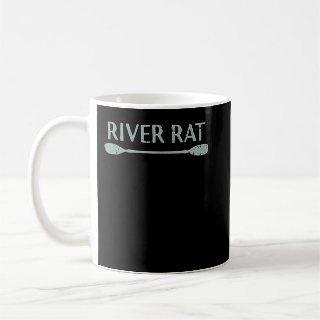 River Rat, Kayaking and Canoeing, Outdoors Coffee Mug (Left)
