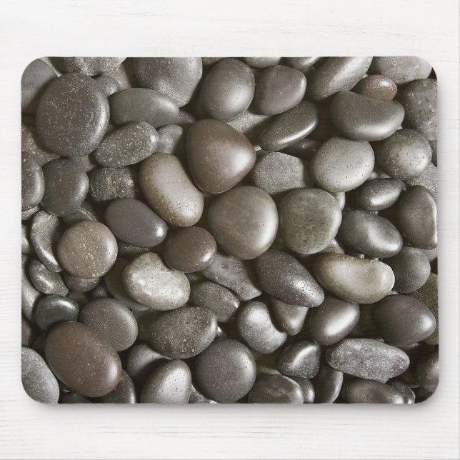 River Rock Black Stone Background - Customised Mouse Mat (Front)